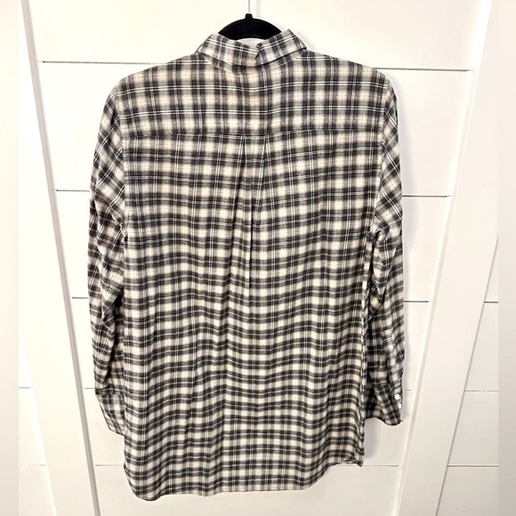 J CREW Flannel Woman long sleeve outdoor casual activewear stylish fleece M - Picture 2 of 13